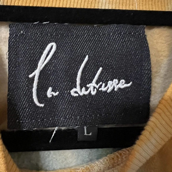 La Detresse NWT Womens Tie Dye Tropicali Pullover Sweatshirt Sz L Relaxed Fit - Picture 5 of 6